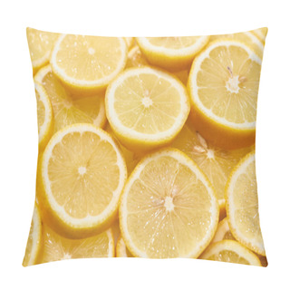 Personality  Pile Of Ripe Fresh Yellow Lemon Slices Pillow Covers