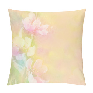 Personality  Floral Colorful Hazed Greeting Card With Peach Flowers Pillow Covers