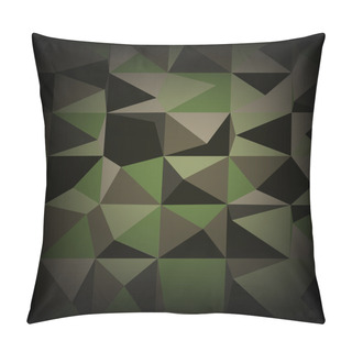 Personality  Camouflage Military Pattern Polygonal Background. Vector Illustration, EPS10 Pillow Covers