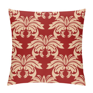 Personality  Red Damask Floral Seamless Pattern Pillow Covers