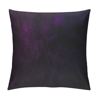Personality  Abstract Black Background With Purple Steam Pillow Covers
