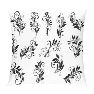 Personality  Retro Floral Motifs And Foliate Vignettes Set Pillow Covers