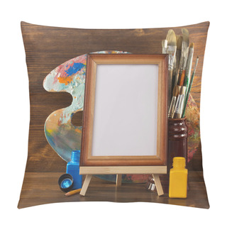 Personality  Picture Frame And Paints Pillow Covers