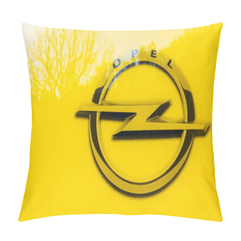Personality  Opel Company Logo In Front Of Dealership Building  Pillow Covers