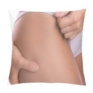 Personality  Close Up View Of Female Hip With A Perfect Soft Skin Pillow Covers