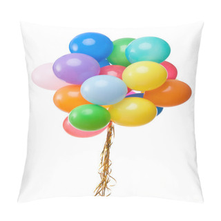 Personality  Color Balloons Isolated On White Pillow Covers