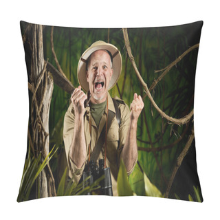 Personality  Explorer Lost At Night In The Forest Pillow Covers