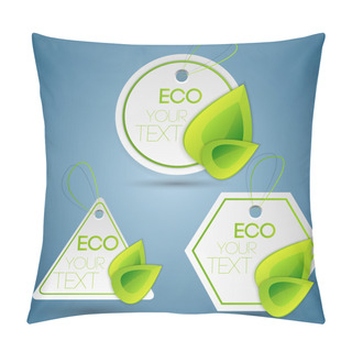 Personality  Vector Set Of Eco Labels. Pillow Covers
