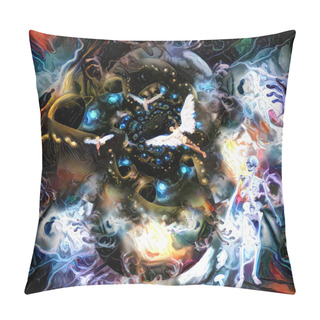 Personality  Life And Death. 3D Rendering Pillow Covers