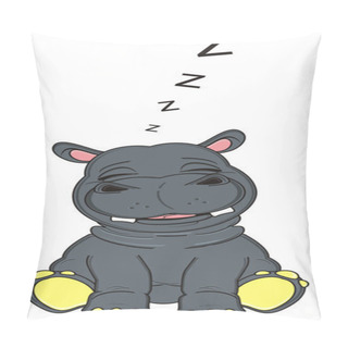 Personality  Cute Gray Hippo Pillow Covers