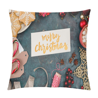 Personality  Merry Christmas Card Pillow Covers