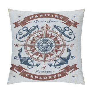 Personality  Vintage Maritime Explorer Typography Pillow Covers