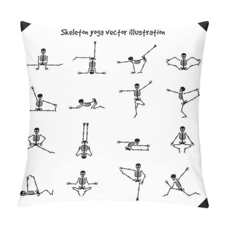 Personality  Skeletons In Yoga Poses Pillow Covers