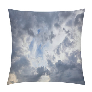 Personality  Dark Clouds On Blue Sky Background With Copy Space Pillow Covers