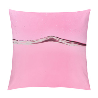 Personality  Wavy Clear Fresh Water On Pink Background With Drops Pillow Covers
