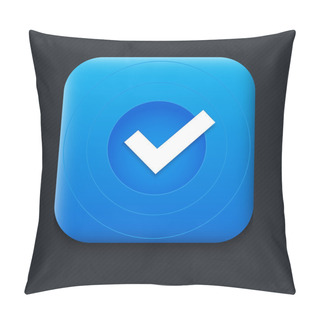 Personality  Check Mark. Vector Illustration Pillow Covers