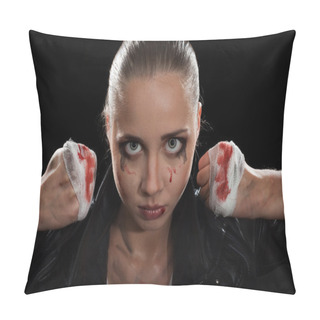 Personality  Fighter, Angry Woman Pillow Covers