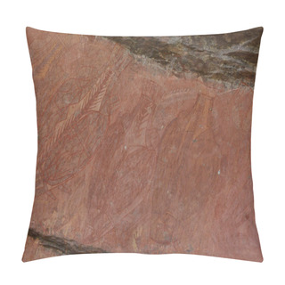 Personality  Ubirr Rock Art Site In Kakadu National Park Northern Territory O Pillow Covers