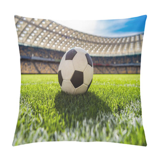 Personality  Soccer Ball On Grass Pillow Covers