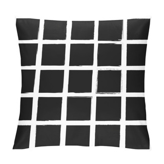 Personality  Collection Of Square Frames, From Clean Outlines To Textured Brush Strokes. Ideal For Modern Design Elements. Vector Illustration. EPS 10. Stock Image. Pillow Covers