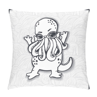 Personality  Cartoon Sea Monster. Pillow Covers