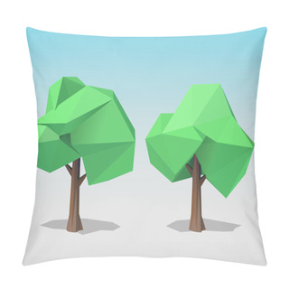 Personality  Two Polygonal Trees Pillow Covers