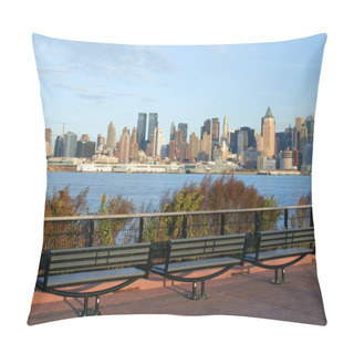 Personality  Capture Of New York City Skyline At Afternoon Pillow Covers