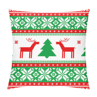 Personality  Christmas Knitted Background Pillow Covers