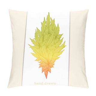 Personality  Abstract Ornament Of Cannabis Pillow Covers