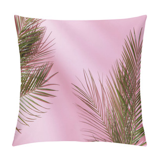 Personality  Green Palm Leaves Pillow Covers