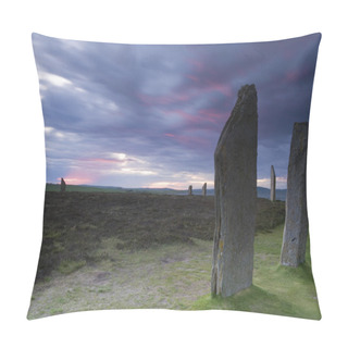 Personality  Sunset At The Ring Of Brodgar, Orkney Pillow Covers
