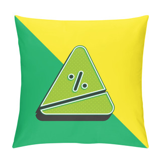 Personality  Ascent Green And Yellow Modern 3d Vector Icon Logo Pillow Covers
