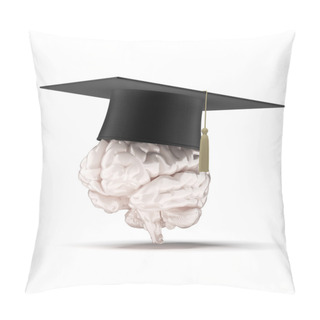 Personality  Brain With Graduation Hat Pillow Covers