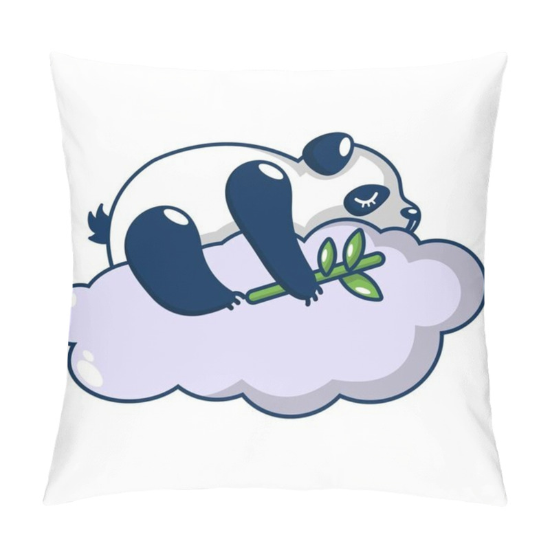 Personality  Sleeping panda icon, cartoon style pillow covers