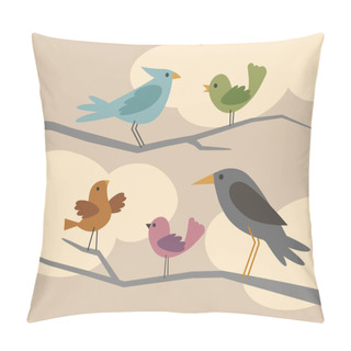 Personality  Vector Bird Set 3 Pillow Covers