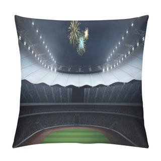 Personality  Stadium With Fans The Night Before The Match. 3d Rendering Pillow Covers