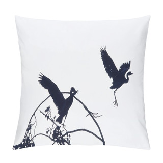 Personality  Herons In Flight Pillow Covers