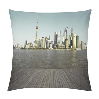 Personality  Shanghai Bund Landmark Skyline Urban Buildings Landscape Pillow Covers