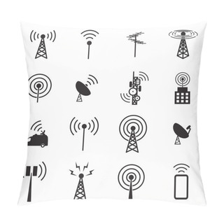 Personality  Antenna Icon Set Pillow Covers
