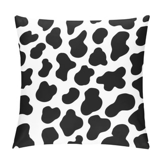 Personality  Animal Background. Cow Hide, Holstein Cattle Texture. Mammals Fur. Print Skin. Predator Camouflage. Printable Vector Illustration. Pillow Covers