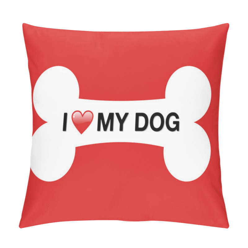 Personality  I love my dog cartoon bone pillow covers