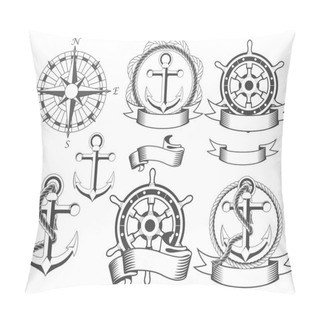 Personality  Nautical Emblems Pillow Covers