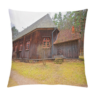 Personality  Old Buildings In Ethnographic Open Air Village In Riga Pillow Covers