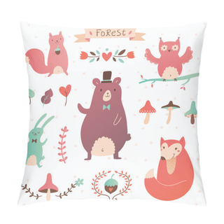 Personality  Forest Vector Set Pillow Covers