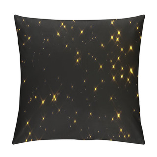 Personality  Starglow, Computer Generated. 3d Rendering Beautiful Shimmering Stars On A Black Background. Pillow Covers
