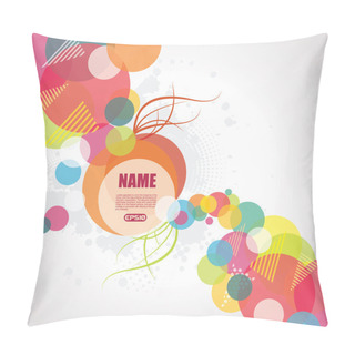 Personality  Business Card Design With Abstract Rhombus Composition, Vector I Pillow Covers