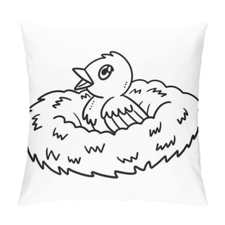 Personality  A Cute And Funny Coloring Page Of A Baby Bird Sitting In The Nest. Provides Hours Of Coloring Fun For Children. Color, This Page Is Very Easy. Suitable For Little Kids And Toddlers. Pillow Covers