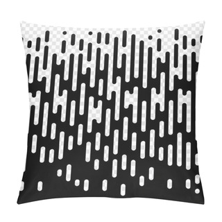 Personality  Vector Halftone Transition Abstract Wallpaper Pattern. Seamless Black And White Irregular Rounded Lines Background For Modern Flat Web Site Design Pillow Covers