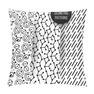 Personality  Geometric Pattern In Op Art Design. Black And White Art. Pillow Covers
