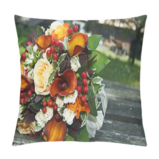 Personality  Colorful Wedding Bouquet Pillow Covers